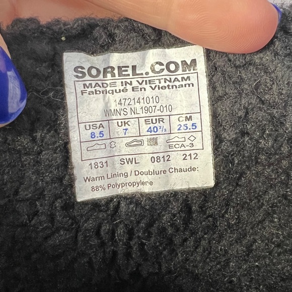 |•SOREL•| Trivoli High Black Waterproof Winter Boots Size 8.5 - Picture 10 of 12